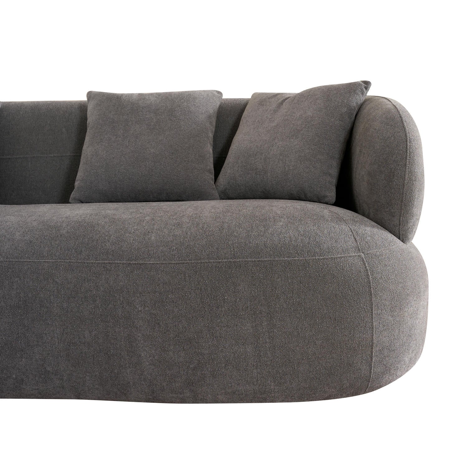New York Sofa mit Kissen - Stoffbezug Grau
