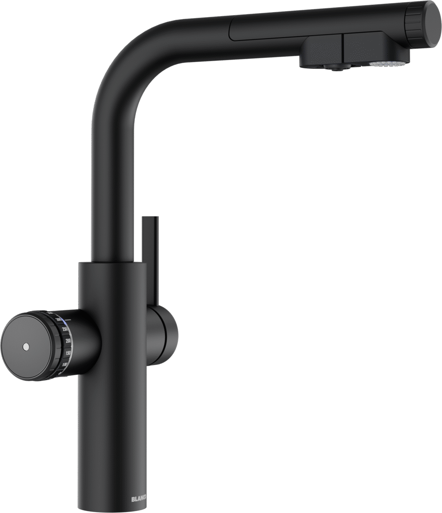 Blanco Set Trinkwasserarmatur | Choice Icona-L Kochendwasser-Küchenarmatur mit Filter- & Soda-Funktion