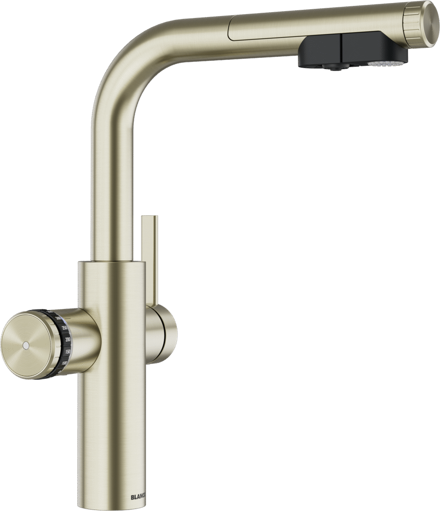 Blanco Set Trinkwasserarmatur | Choice Icona-L Kochendwasser-Küchenarmatur mit Filter- & Soda-Funktion