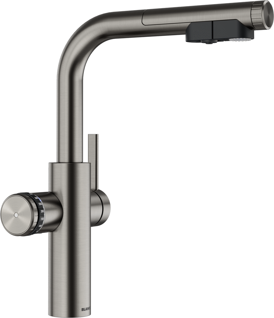 Blanco Set Trinkwasserarmatur | Choice Icona-L Kochendwasser-Küchenarmatur mit Filter- & Soda-Funktion