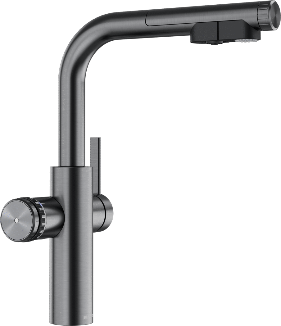 Blanco Set Trinkwasserarmatur | Choice Icona-L Kochendwasser-Küchenarmatur mit Filter- & Soda-Funktion