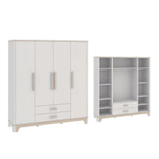 Grand Kleiderschrank mit 4 Türen und 2 Schubladen