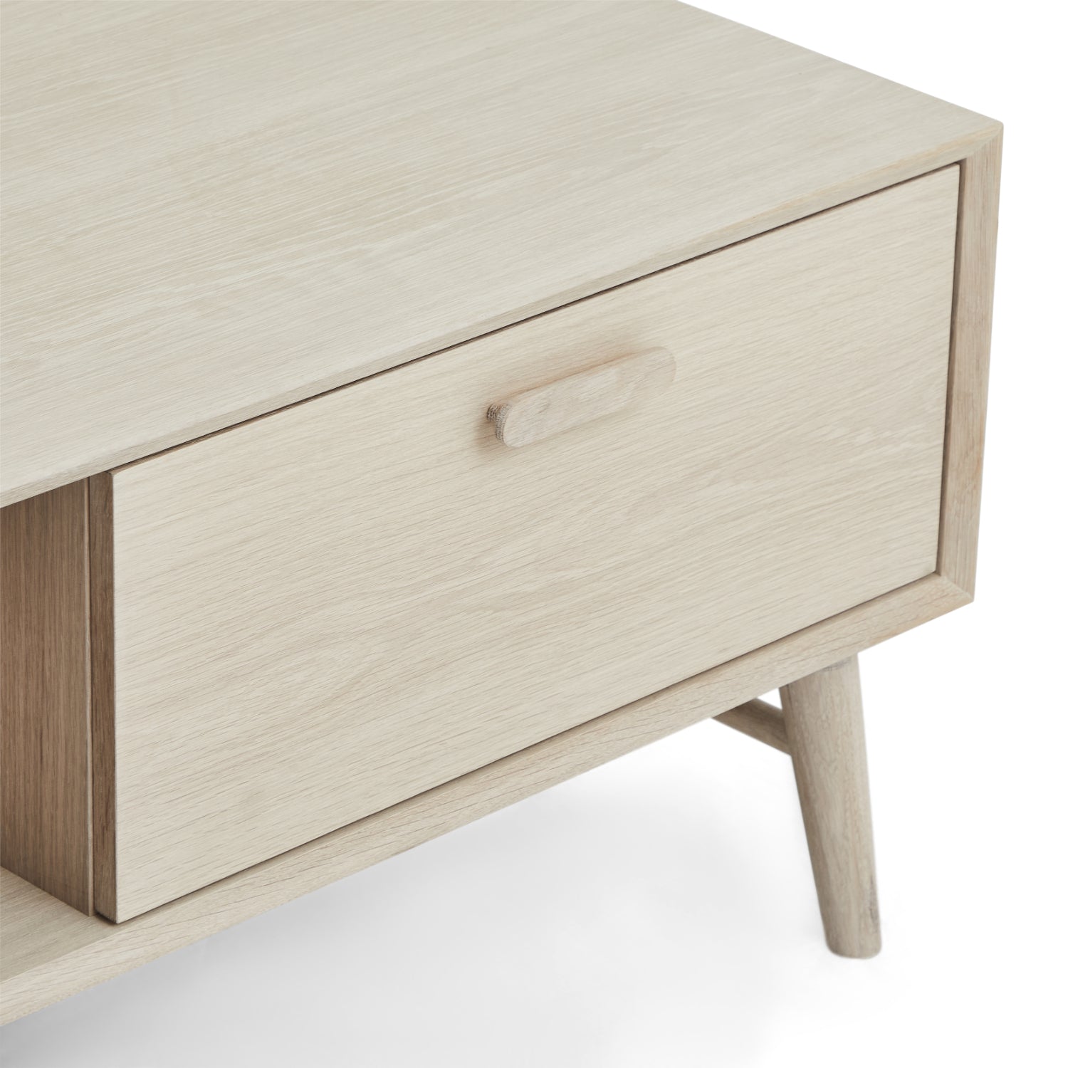 Porto Couchtisch mit Stauraum Rechteckig 120x75 cm - Eiche Weiß geöltes
