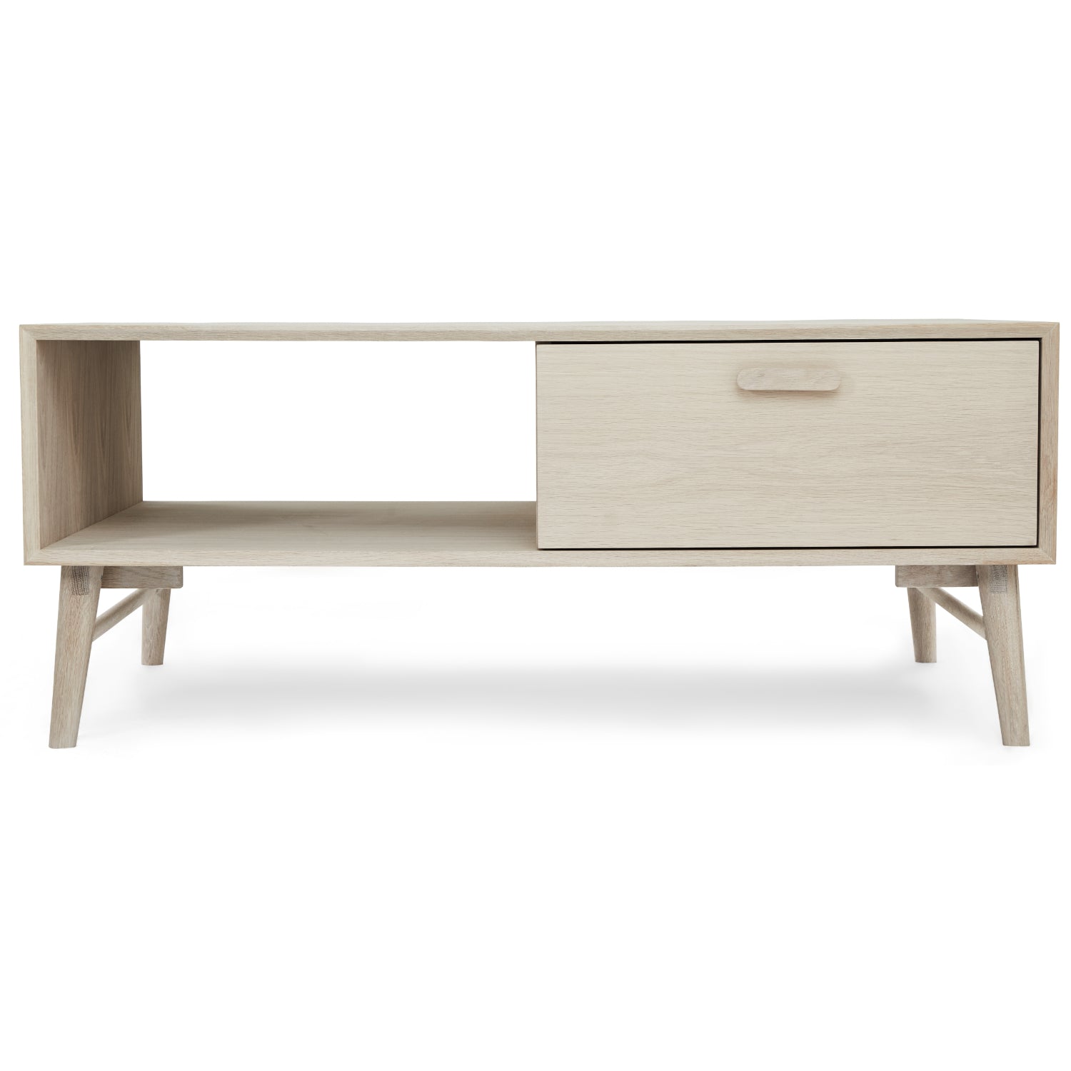 Porto Couchtisch mit Stauraum Rechteckig 120x75 cm - Eiche Weiß geöltes