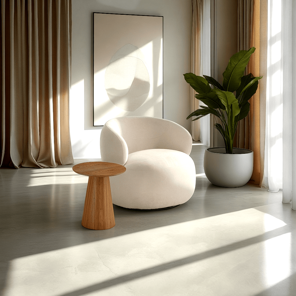 New York Drehsessel - Stoffbezug Creme Beige