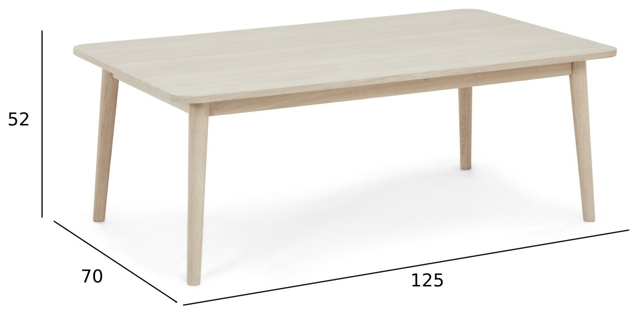 Nyborg Couchtisch Rechteckig 120x75 cm - Eiche Weiß geöltes