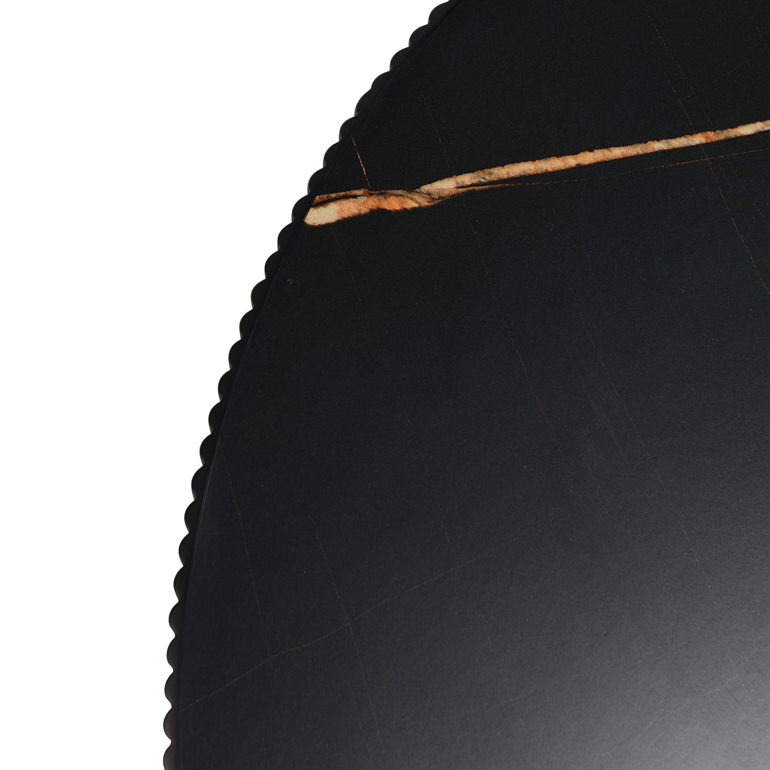 Milo Couchtisch Rund ø80 cm - Marmoroptik & Lamellenoptik