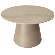 Tango Couchtisch Rund - Travertine-Optik
