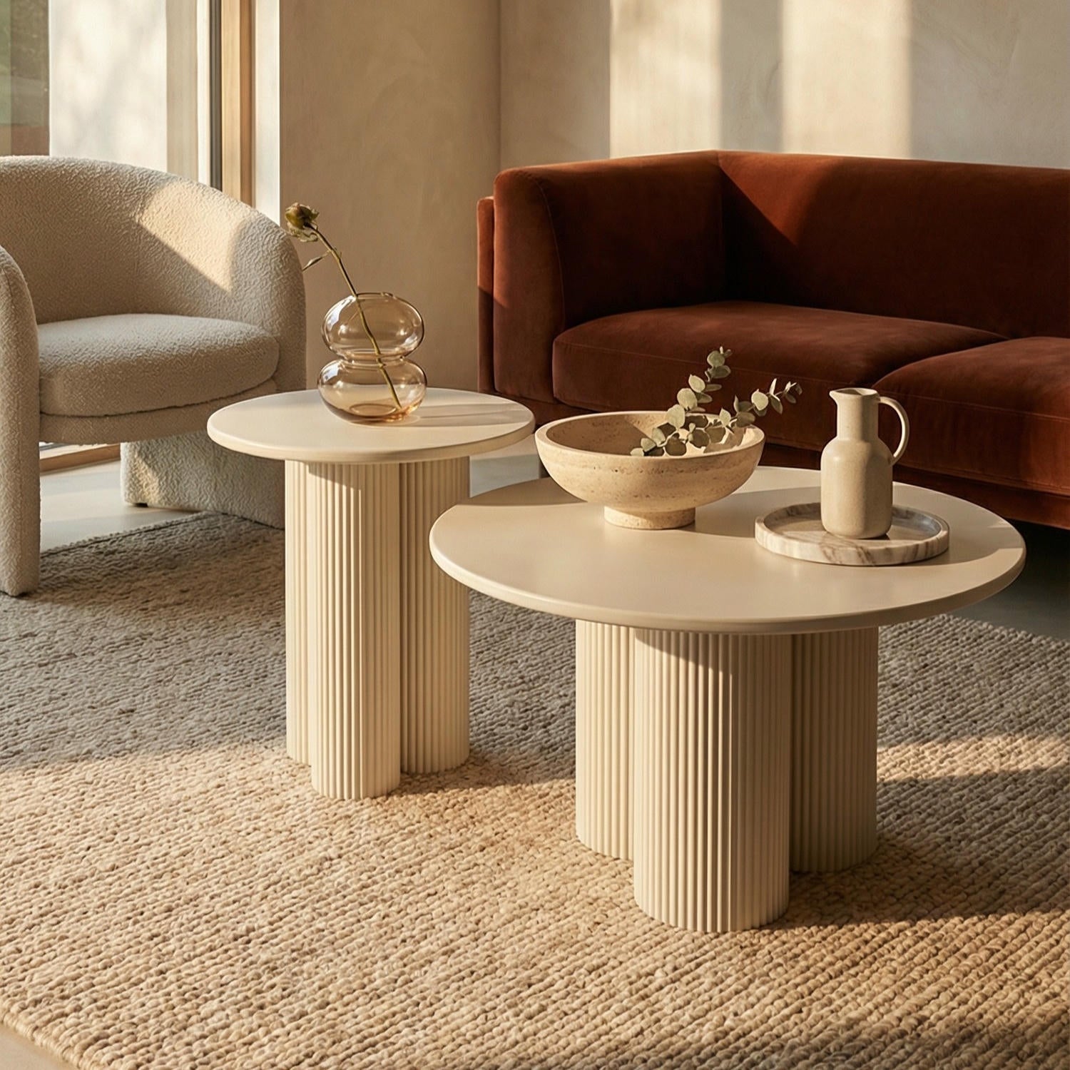 Couchtisch Rund ø50 cm - Weiß