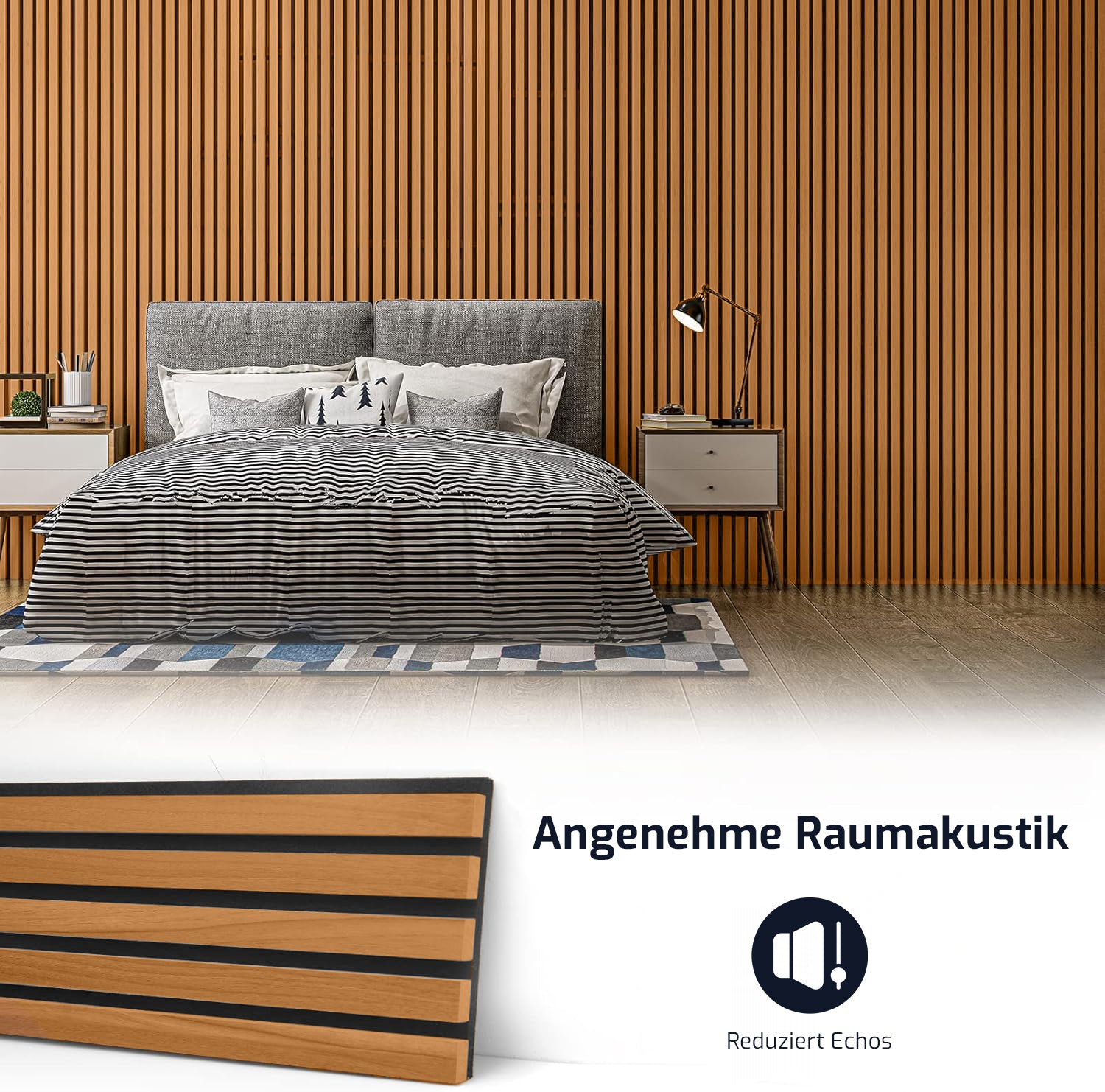 benzwood Akustikpaneel Wildeiche natur 4 Stück x 120x60cm