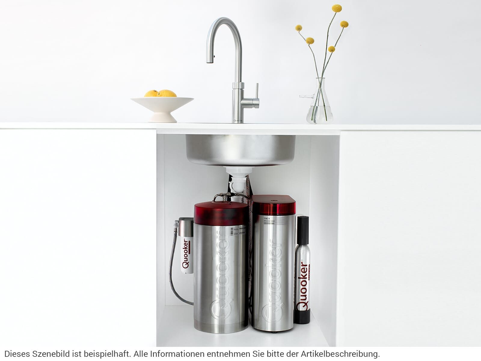 Quooker Küchenarmatur PRO3 & CUBE | Flex inkl. Cube-Filter (4x CO₂ gratis!)