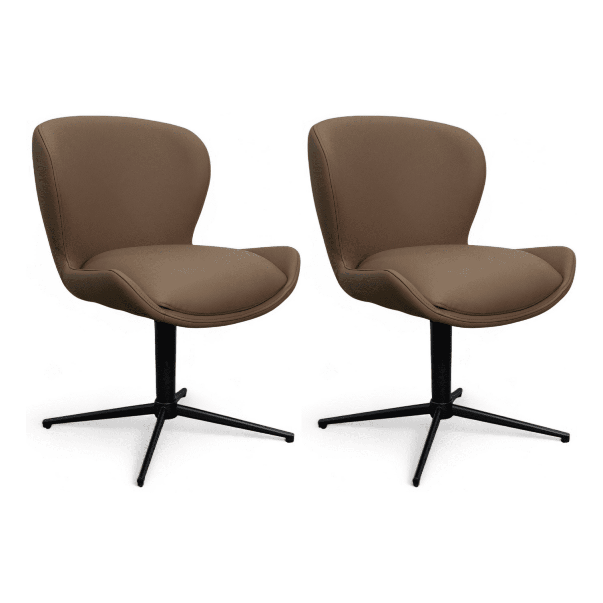 2er Set Esszimmerstühle - Drehbar - Taupe