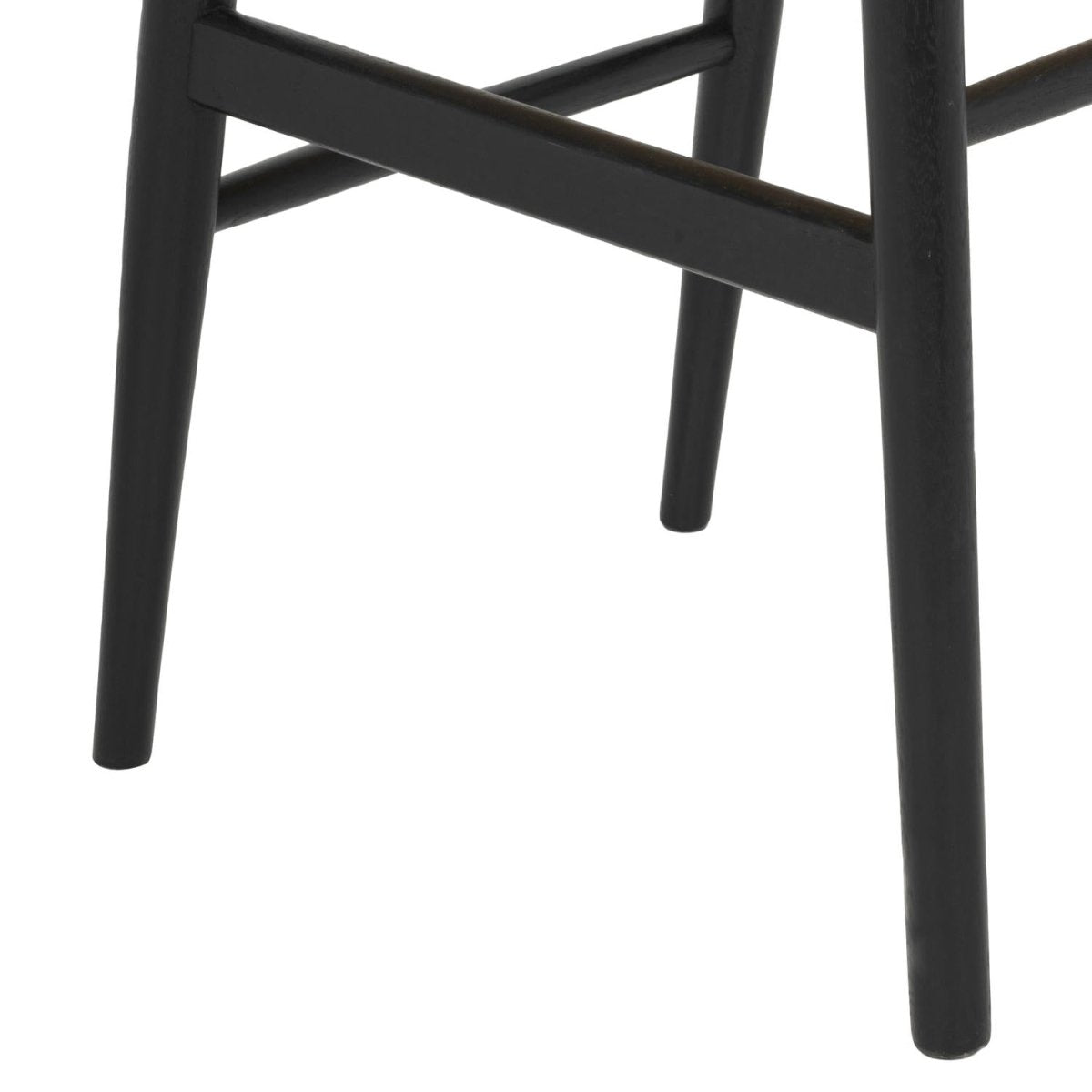 2er Set Esszimmerstühle Nikoline mit Geflechtsitz - Schwarz