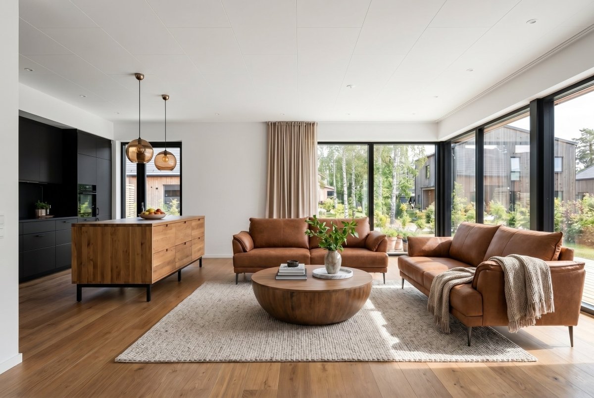3-Sitzer Ledersofa - Echtleder Cognac Braun