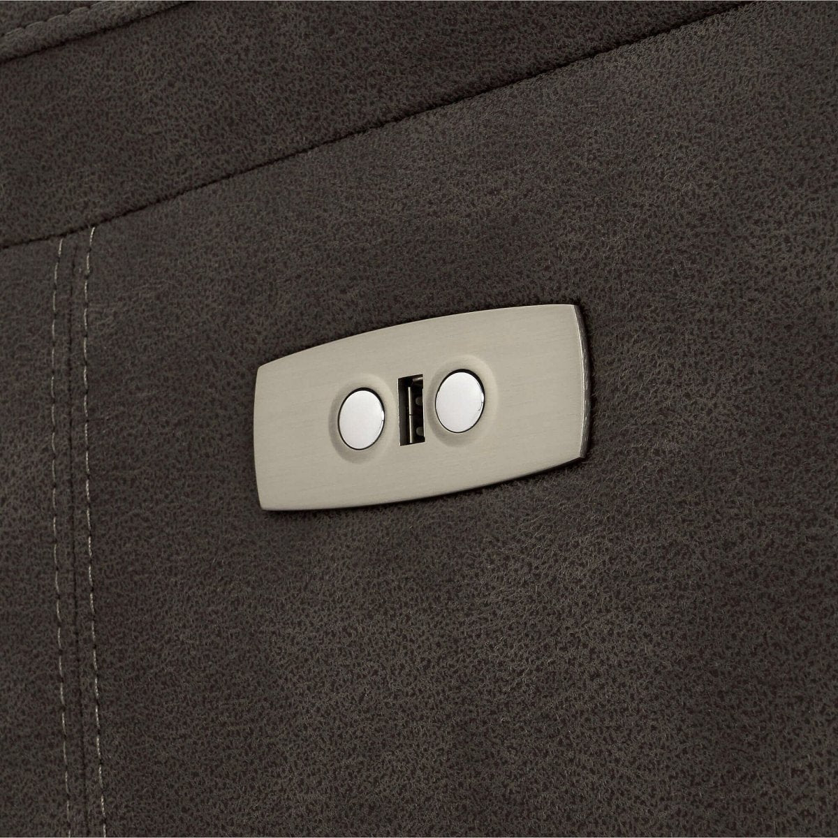 Elektrisches 3-Sitzer Relaxsofa Selesta - Stoff Taupe mit USB