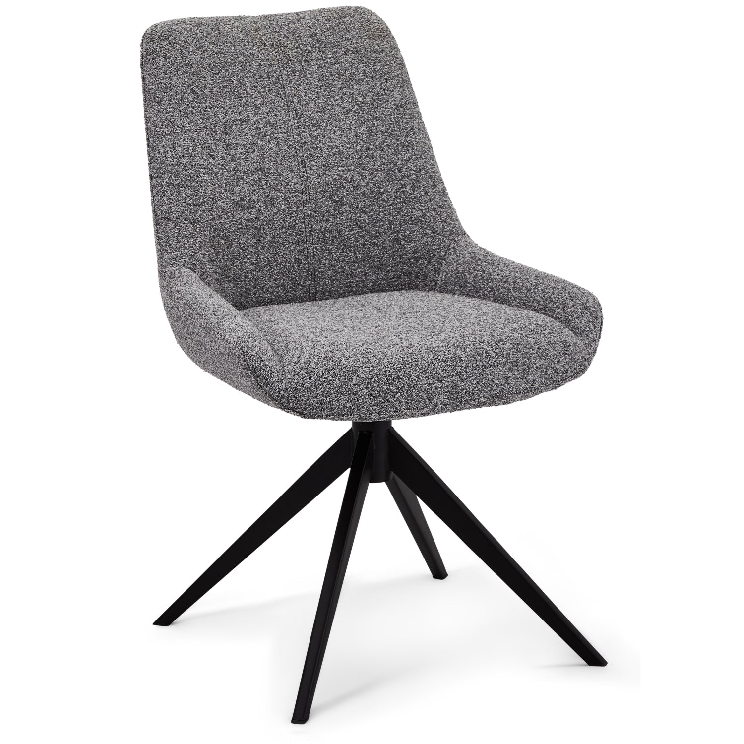Helena Esszimmerstühle 2er Set - Drehbar, Bouclé-Stoff