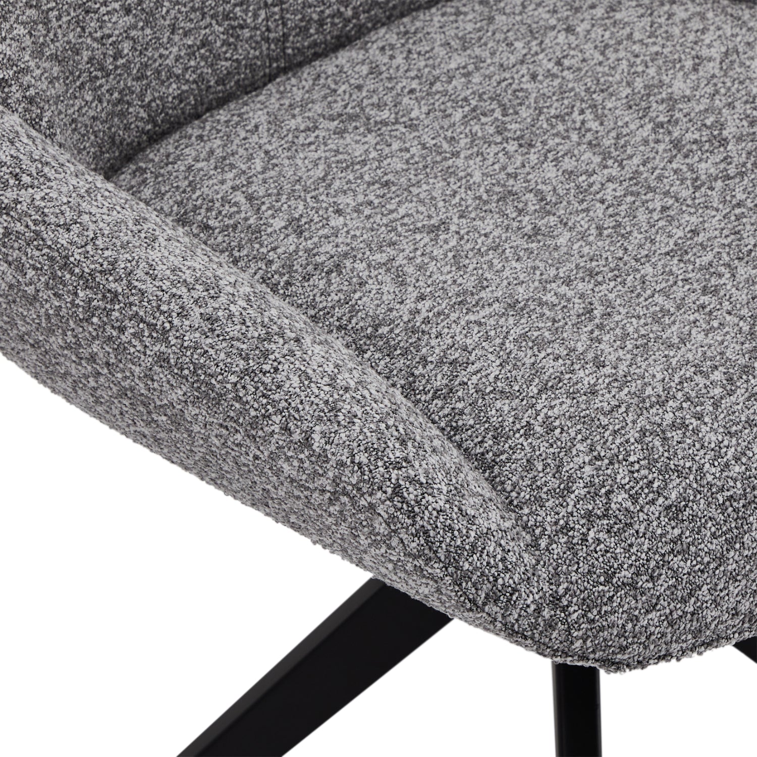 Helena Esszimmerstühle 2er Set - Drehbar, Bouclé-Stoff