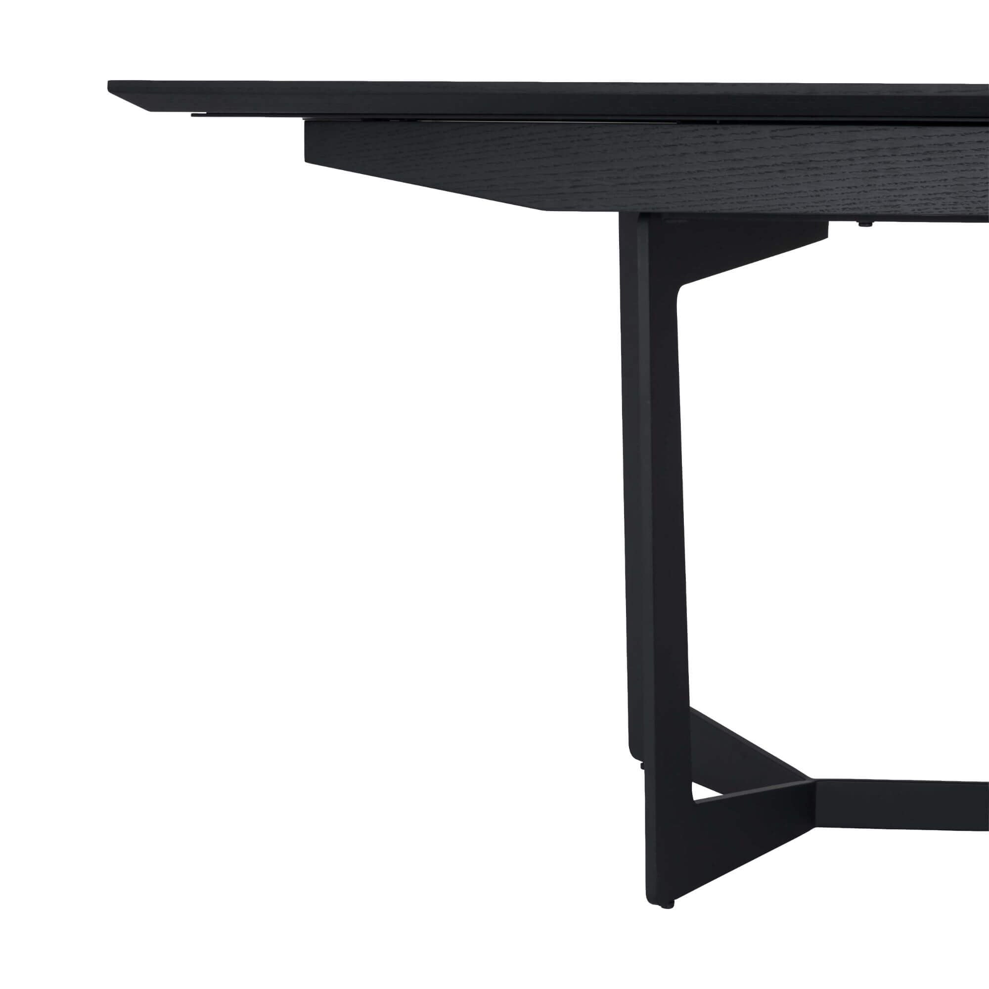 Tokyo Rechteckiger Esstisch 200x100 cm - Ausziehbar bis 250 cm - Eiche Schwarz