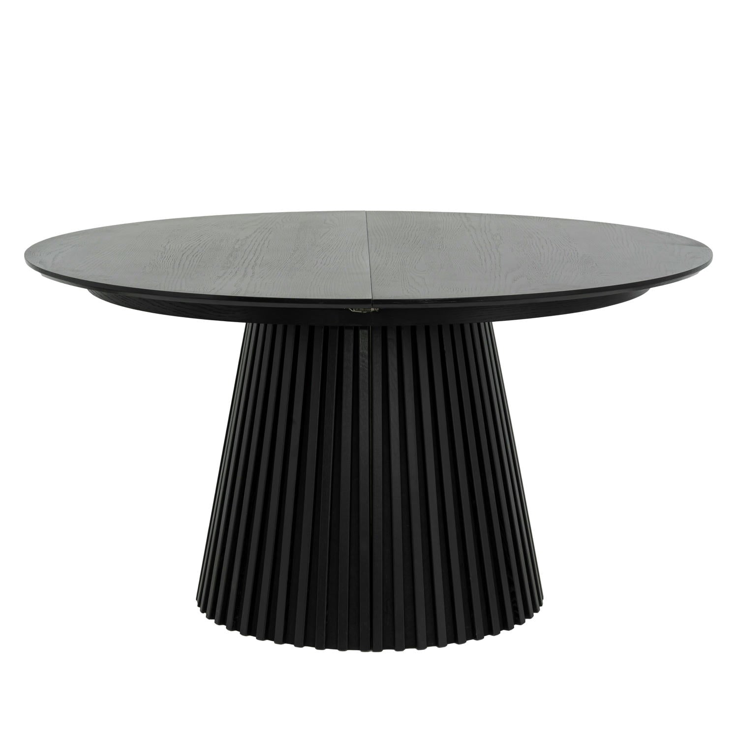 Essgruppe mit 4 Stühle und Esstisch - ø140 cm - Ausziehbar bis 240 cm Schwarz