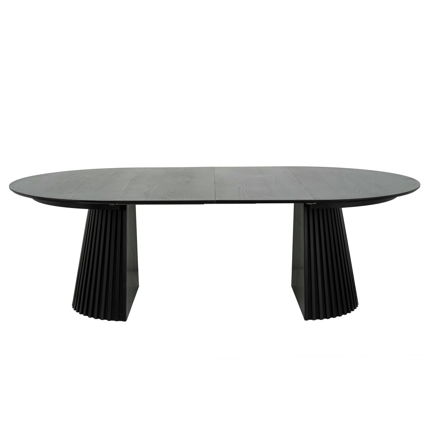 Essgruppe mit 4 Stühle und Esstisch - ø140 cm - Ausziehbar bis 240 cm Schwarz