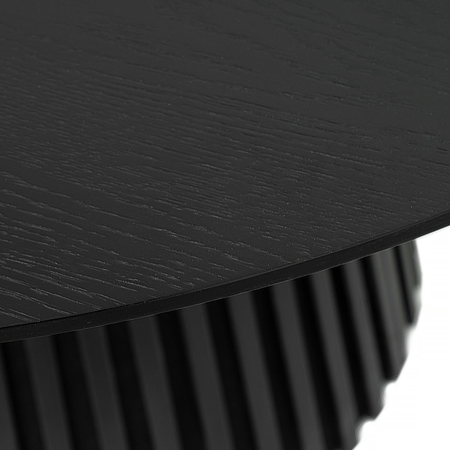 Essgruppe mit 4 Stühle und Esstisch - ø140 cm - Ausziehbar bis 240 cm Schwarz