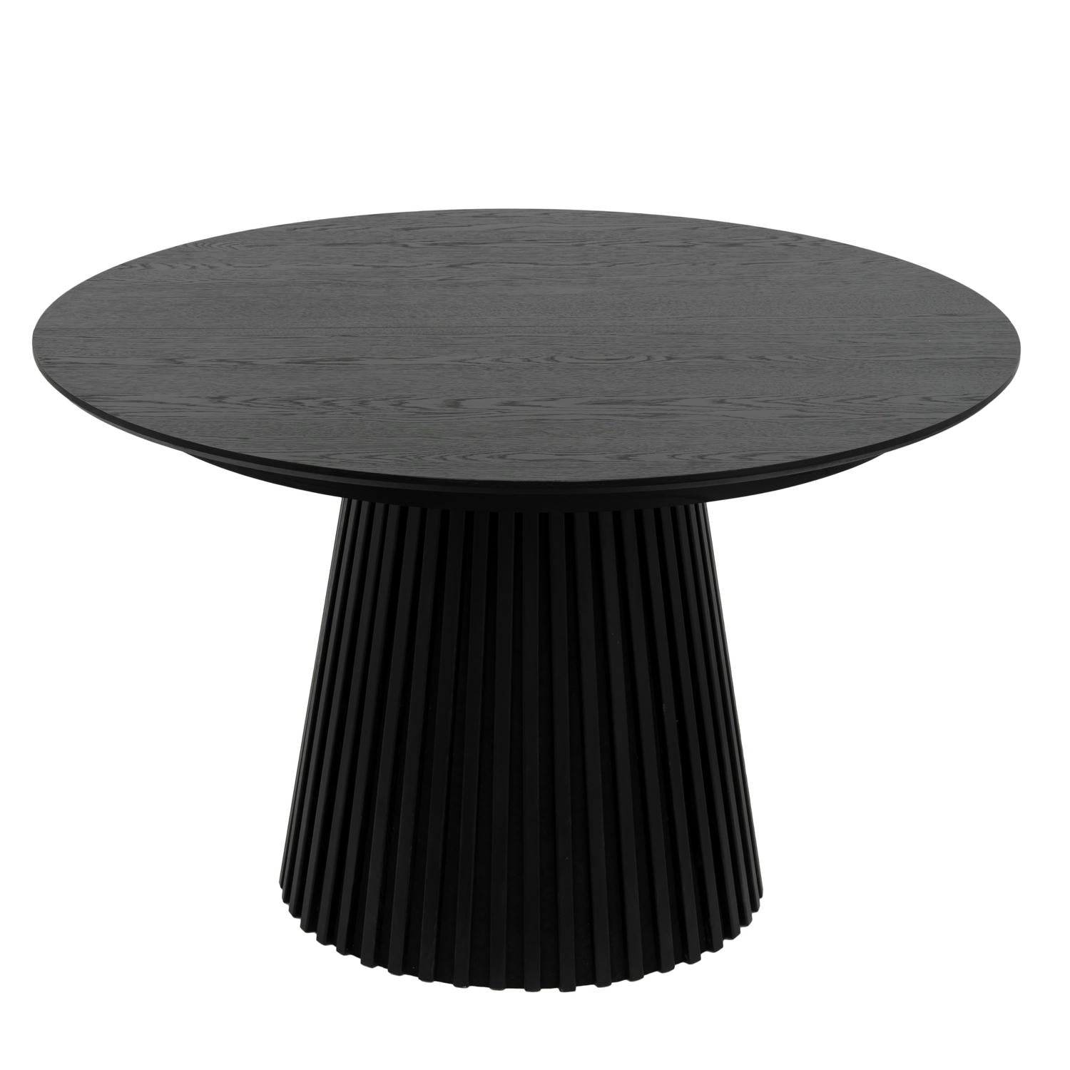 Essgruppe mit 4 Stühle und Esstisch - ø120 cm - Ausziehbar bis 220 cm Schwarz