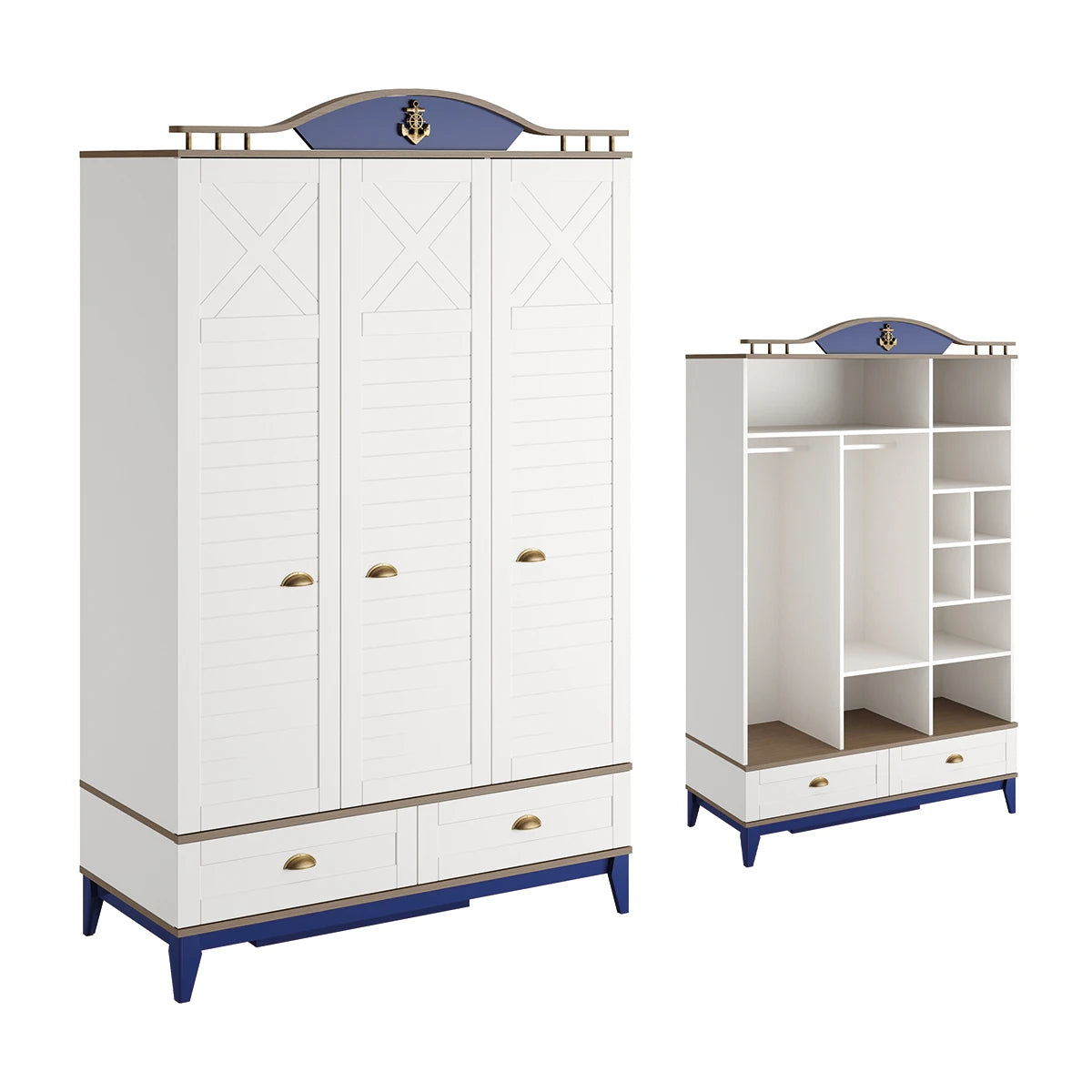 Navier Kleiderschrank mit 3 Türen