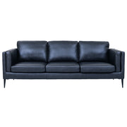Valencia Ledersofa - Echtleder Schwarz