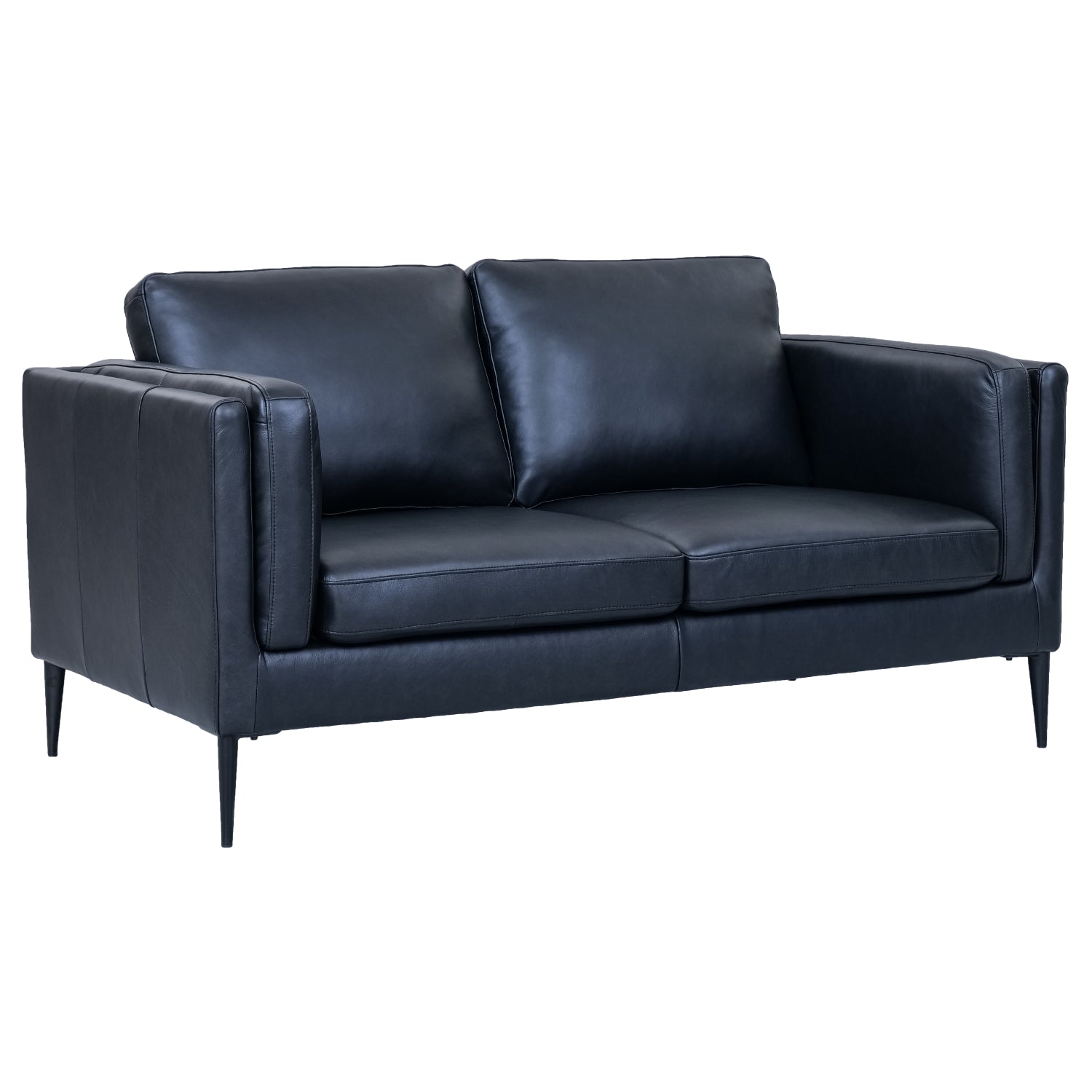 Valencia Ledersofa - Echtleder Schwarz
