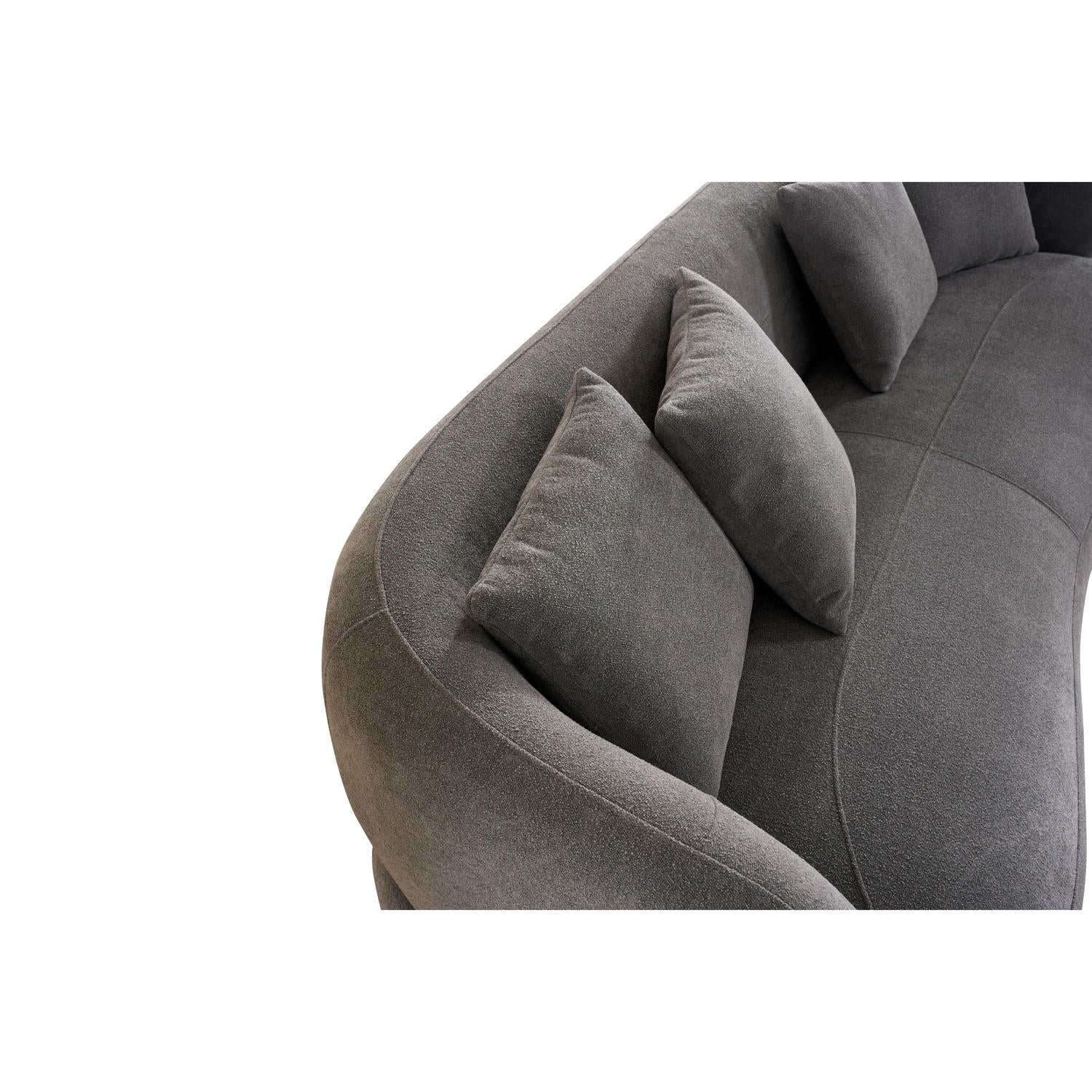 New York Sofa mit Kissen - Stoffbezug Grau
