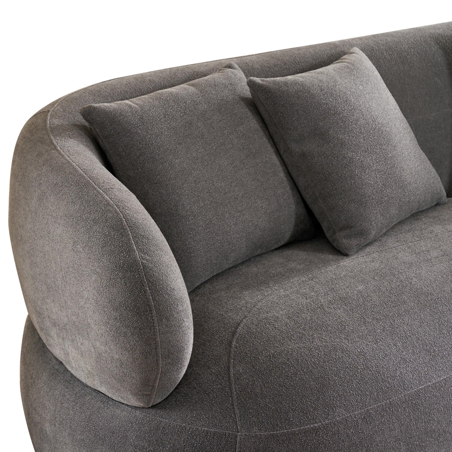 New York Sofa mit Kissen - Stoffbezug Grau
