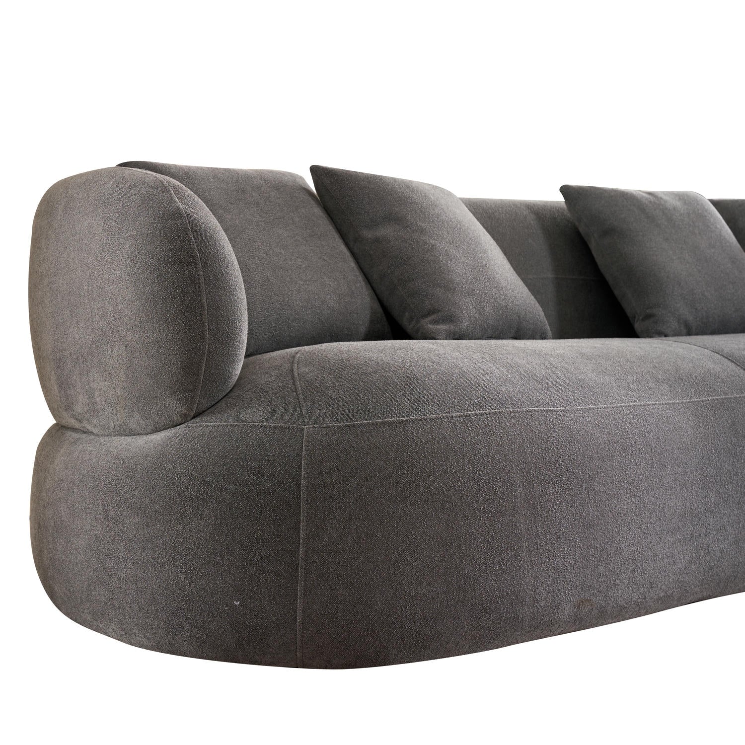 New York Sofa mit Kissen - Stoffbezug Grau
