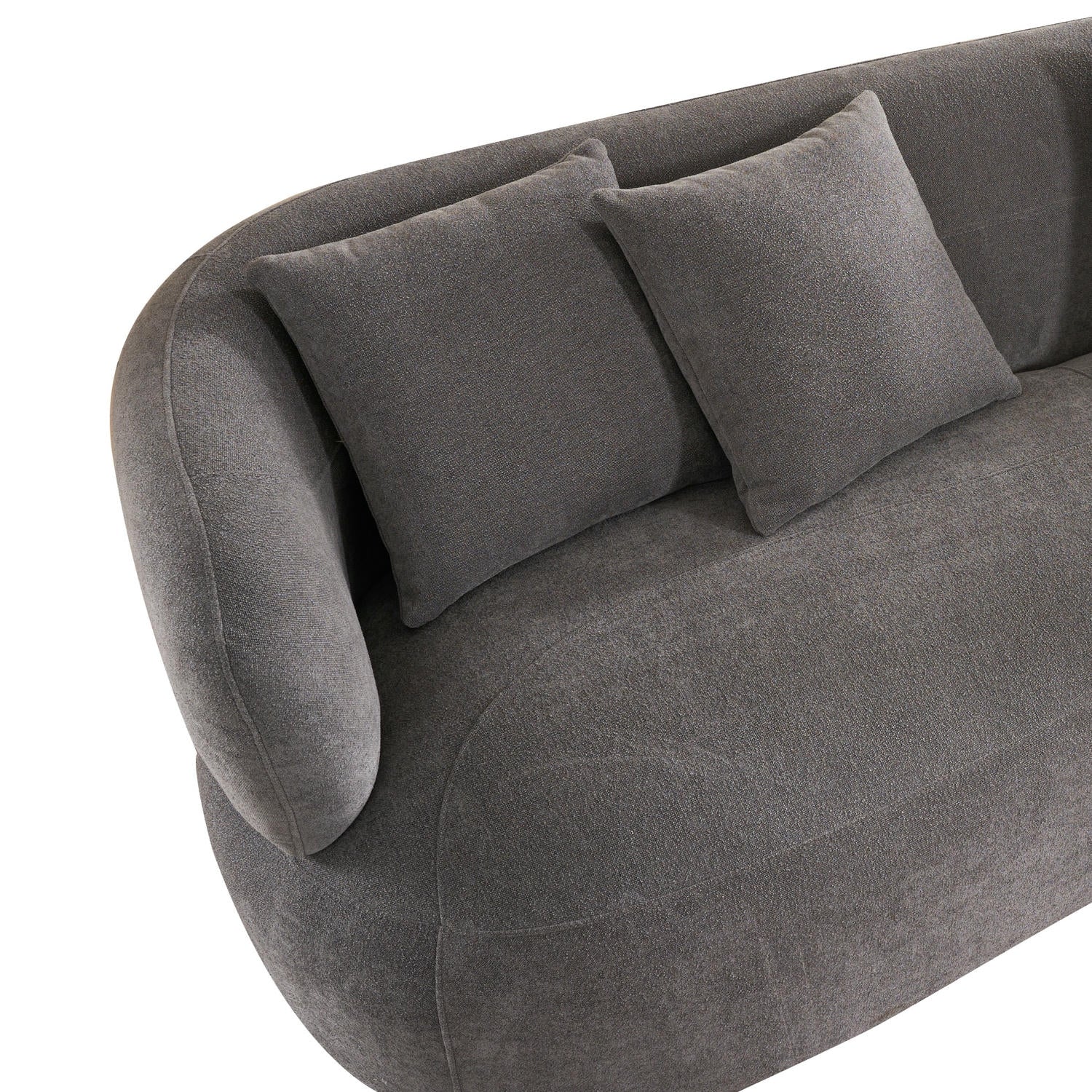 New York Sofa mit Kissen - Stoffbezug Grau