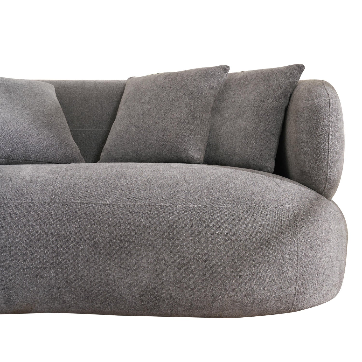 New York Sofa mit Kissen - Stoffbezug Grau