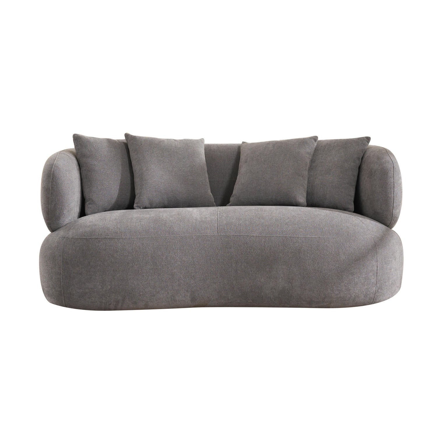 New York Sofa mit Kissen - Stoffbezug Grau