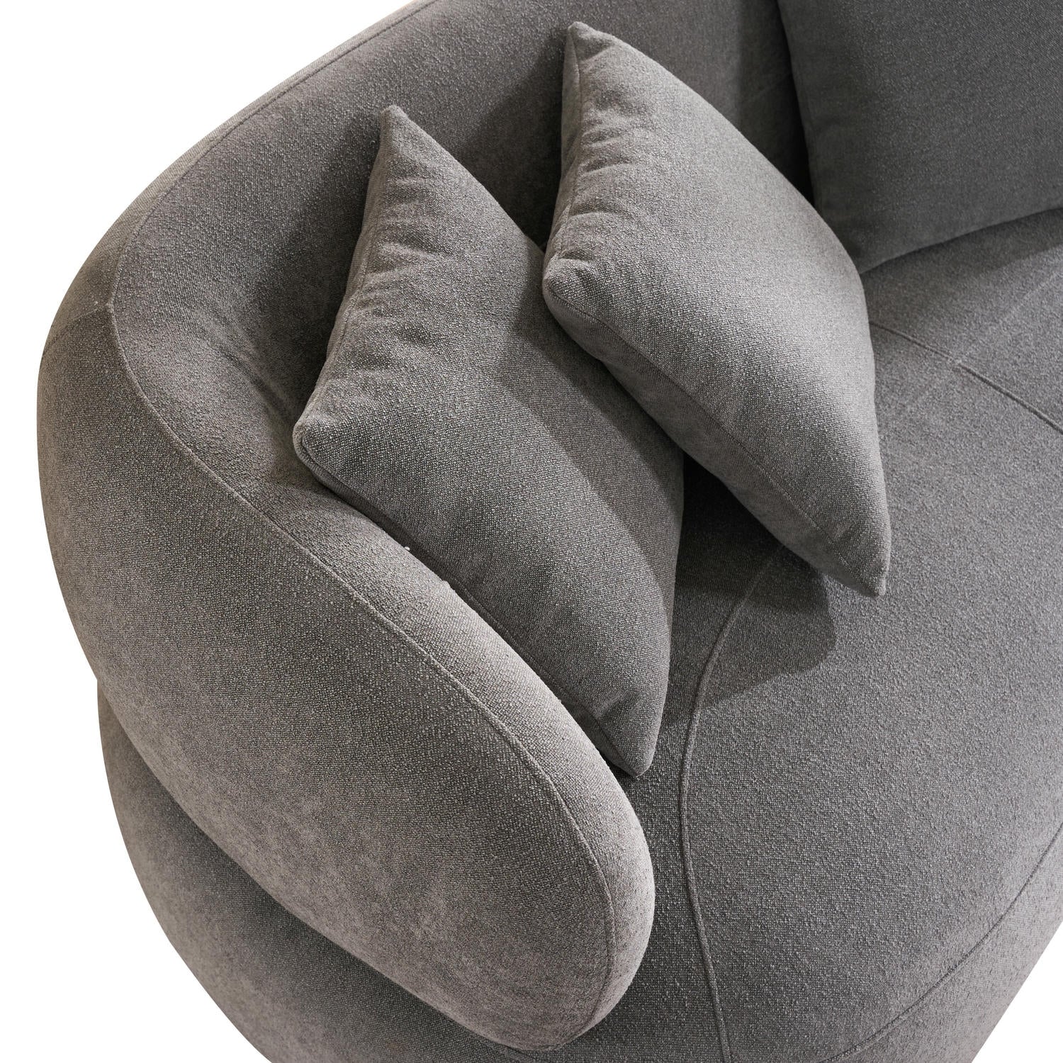 New York Sofa mit Kissen - Stoffbezug Grau