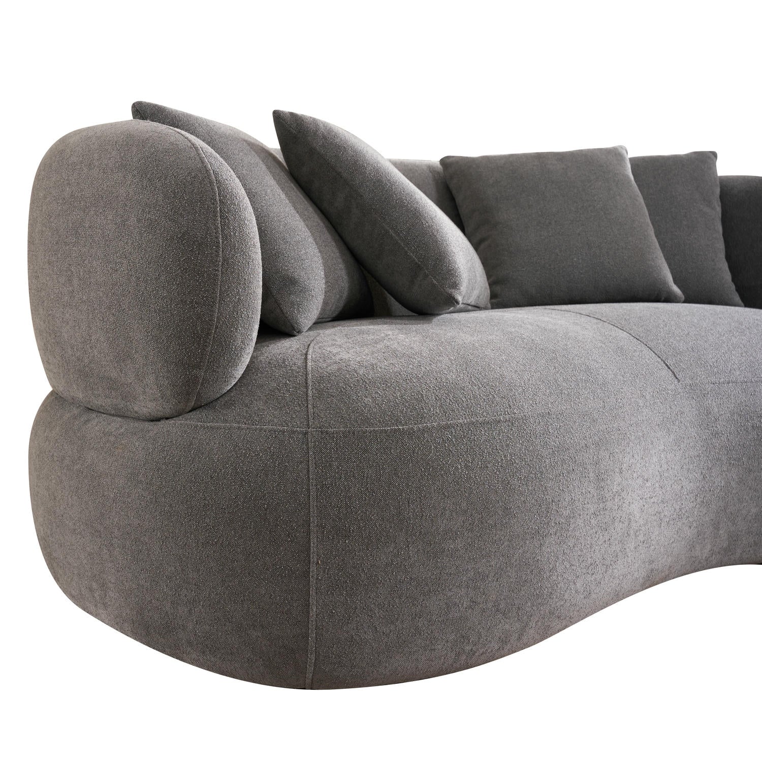 New York Sofa mit Kissen - Stoffbezug Grau