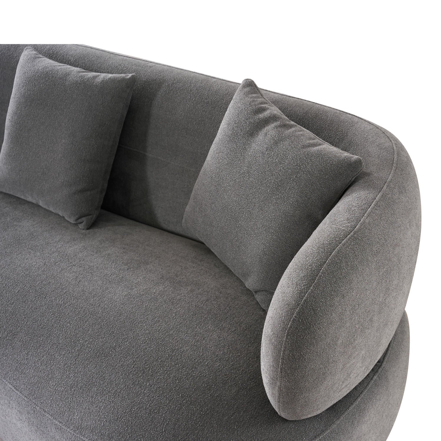 New York L-Form Ecksofa Links - Stoffbezug Grau