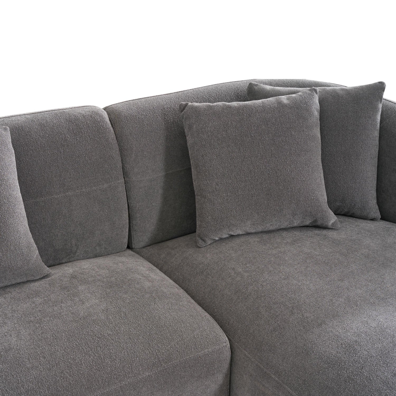 New York L-Form Ecksofa Links - Stoffbezug Grau