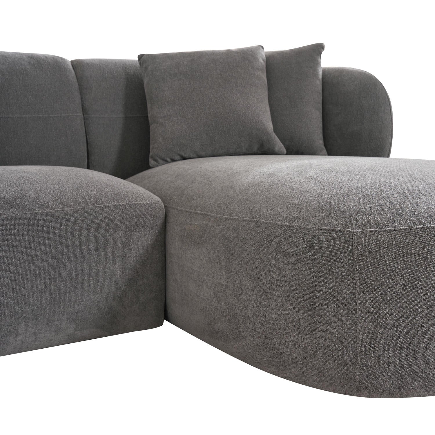 New York L-Form Ecksofa Links - Stoffbezug Grau