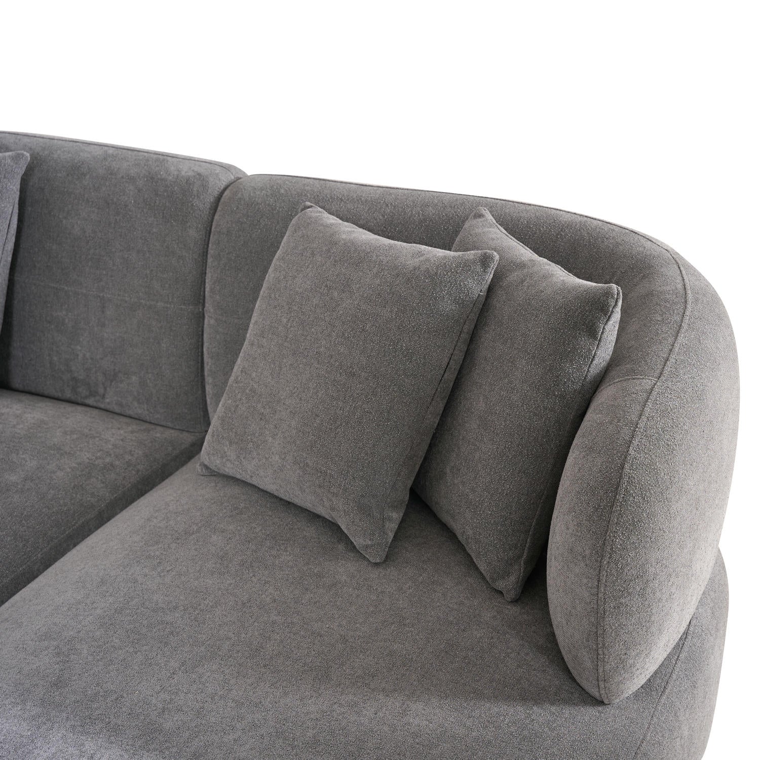 New York L-Form Ecksofa Links - Stoffbezug Grau