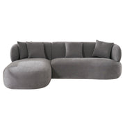 New York L-Form Ecksofa Links - Stoffbezug Grau