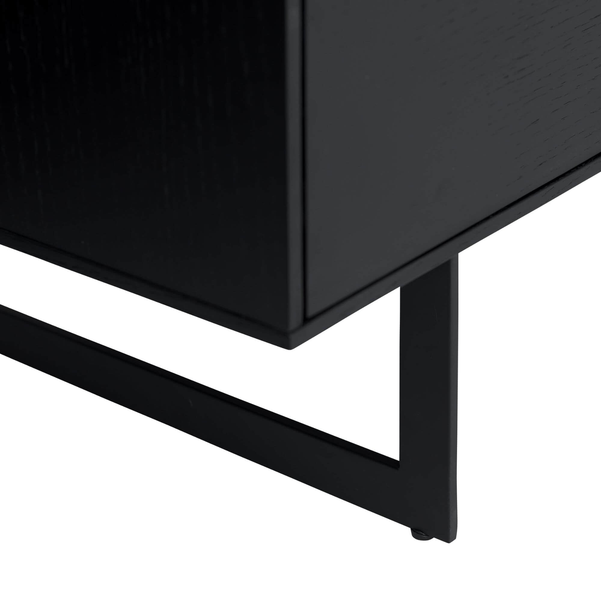Tokyo Vitrine mit LED-Beleuchtung - 110 cm breit - Eiche Schwarz