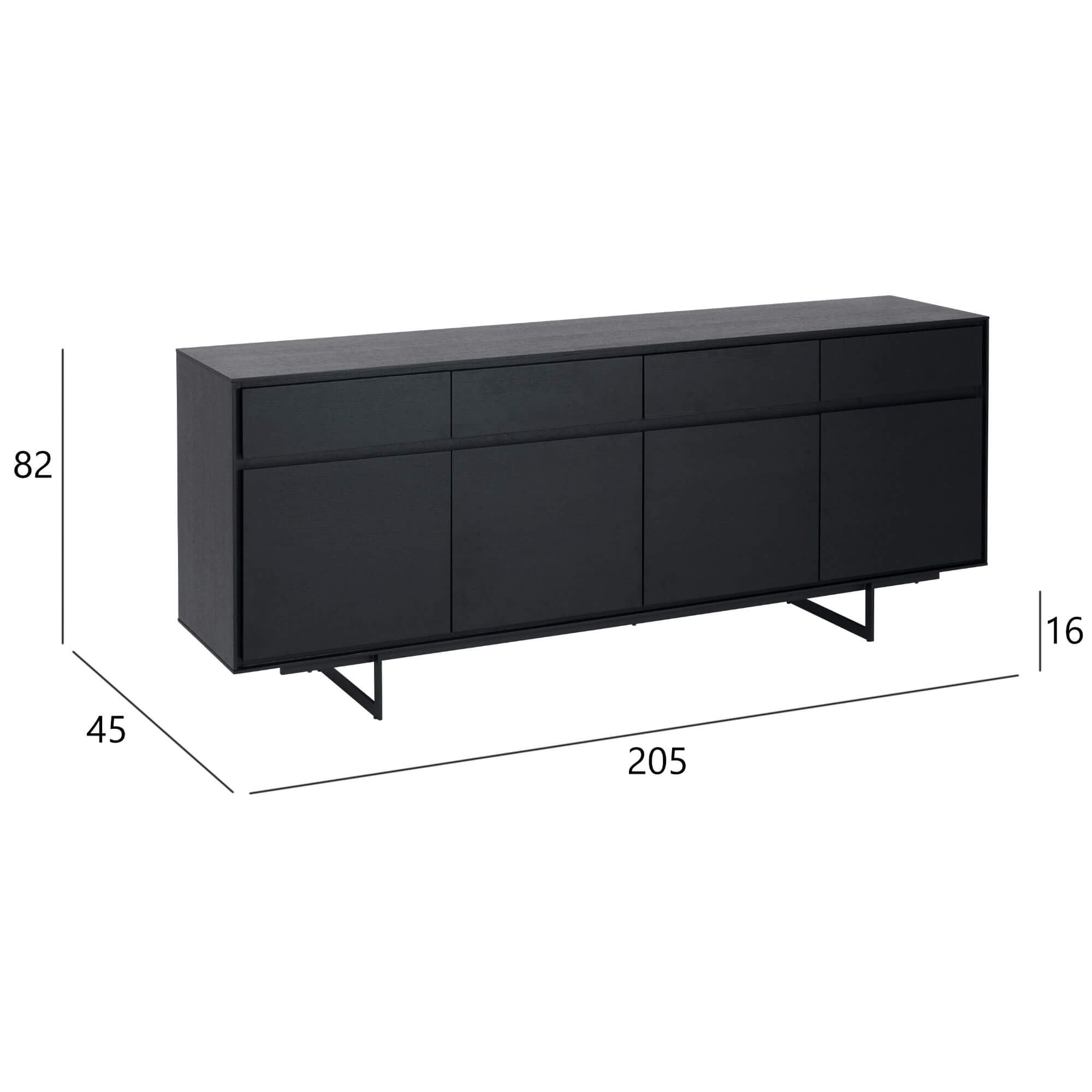 Tokyo Sideboard - Eiche Schwarz