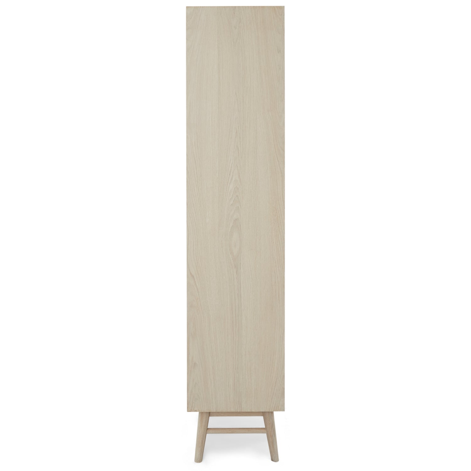 Porto Vitrine mit LED-Beleuchtung - 110 cm breit - Eiche Weiß geöltes