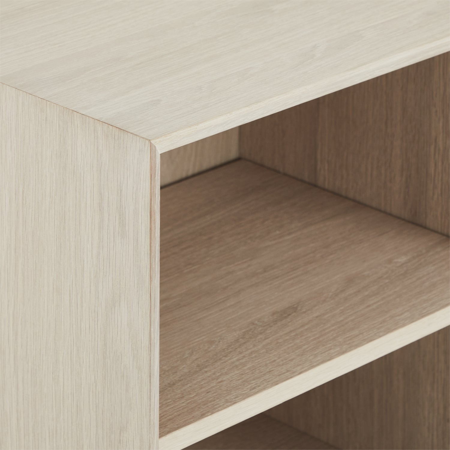Porto Highboard mit 2 Türen - 100 cm breit - Eiche Weiß geöltes