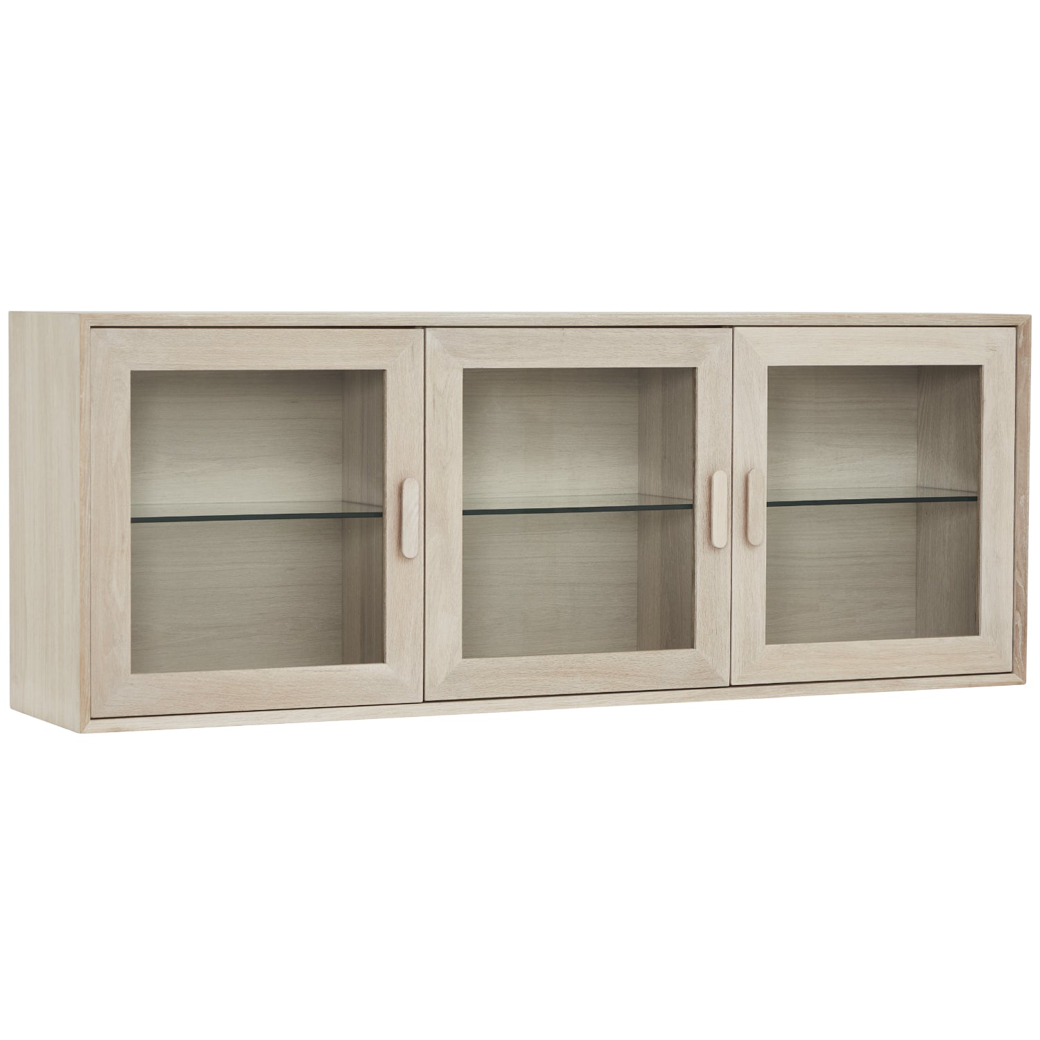 Porto Wandschrank mit LED-Beleuchtung - 160 cm breit - Eiche Weiß geöltes