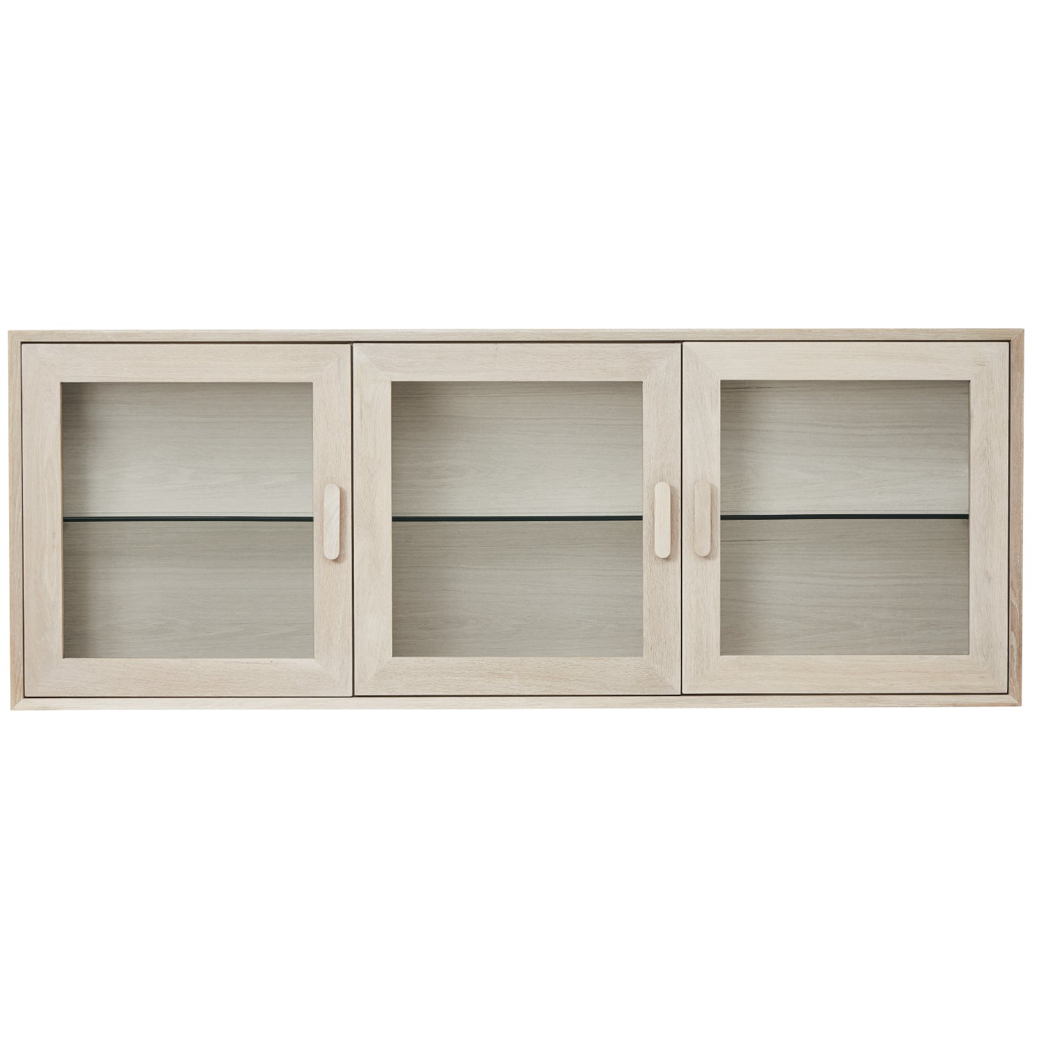 Furnhouse Porto Wandschrank mit LED-Beleuchtung | 160 cm breit - Eiche Weiß geöltes