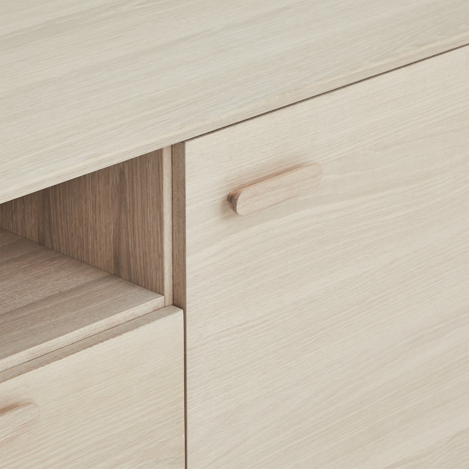 Porto Sideboard mit 3 Türen - 212 cm breit - Eiche Weiß geöltes