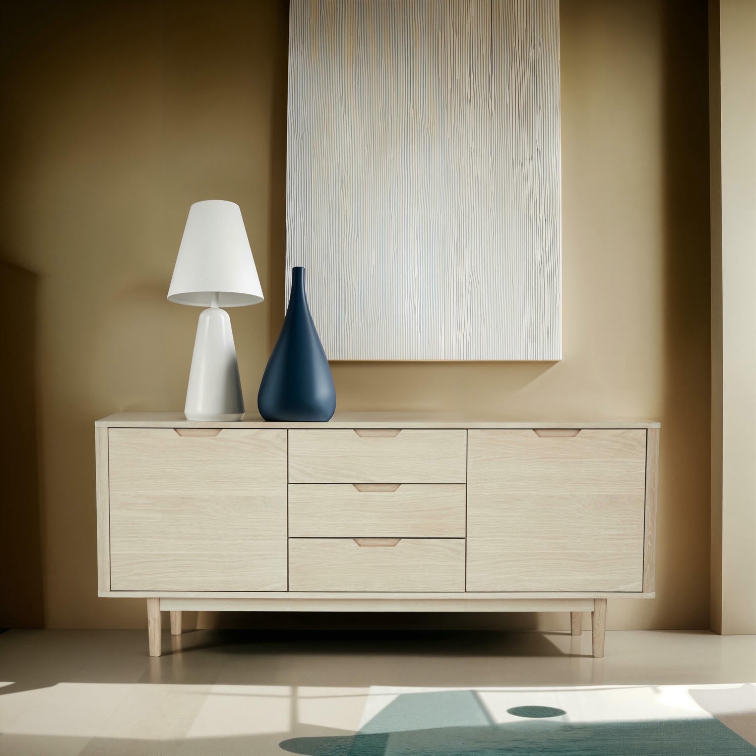 Nyborg Sideboard mit 2 Türen - 180 cm breit - Eiche Weiß geöltes